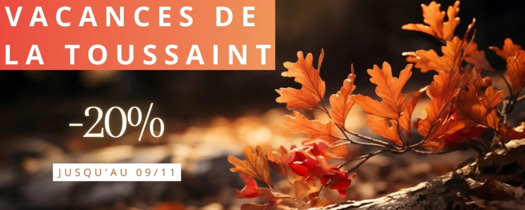 Promotion pour les vacances de la Toussaint Promotion pour les vacances de la Toussaint